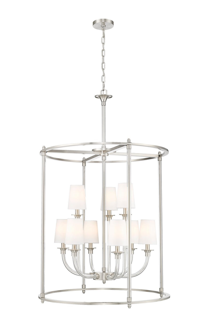 Z-Lite 1950-9C-BN Nine Light Chandelier, Brushed Nickel
