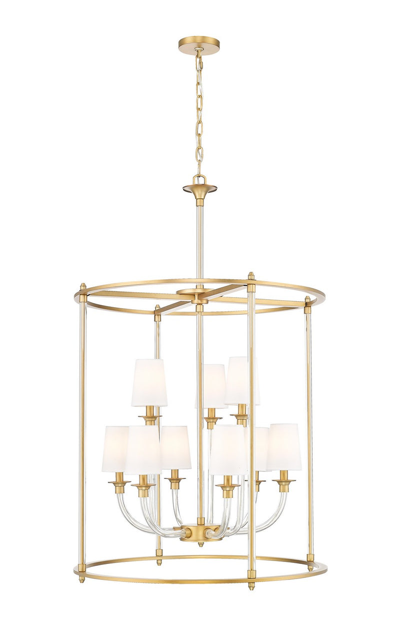 Z-Lite 1950-9C-RB Nine Light Chandelier, Rubbed Brass