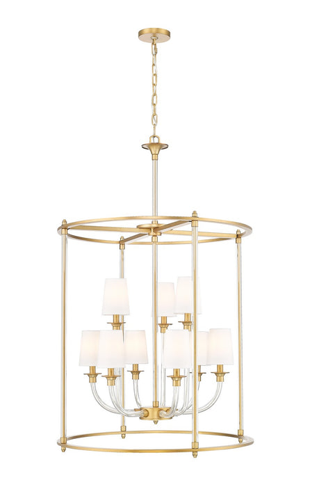Z-Lite 1950-9C-RB Nine Light Chandelier, Rubbed Brass