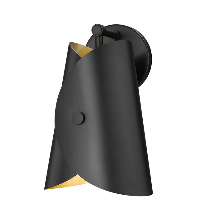 Z-Lite 1951-1S-MB One Light Wall Sconce, Matte Black