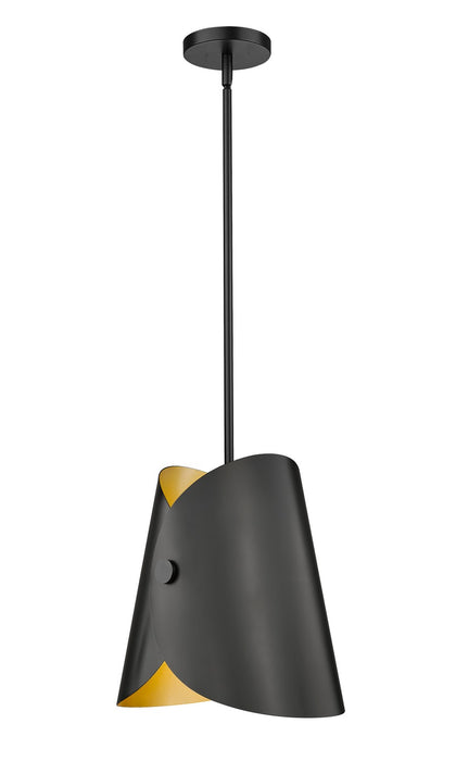Z-Lite 1951P11-MB One Light Pendant, Matte Black
