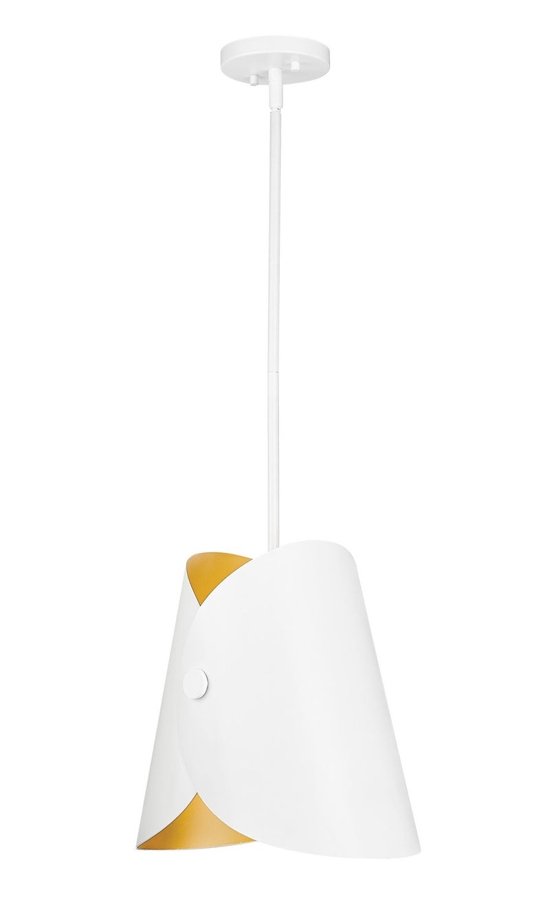 Z-Lite 1951P11-MW One Light Pendant, Matte White