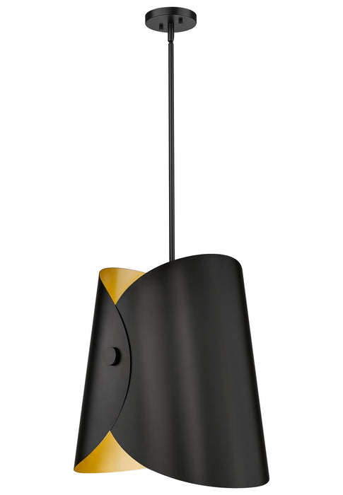 Z-Lite 1951P18-MB One Light Pendant, Matte Black