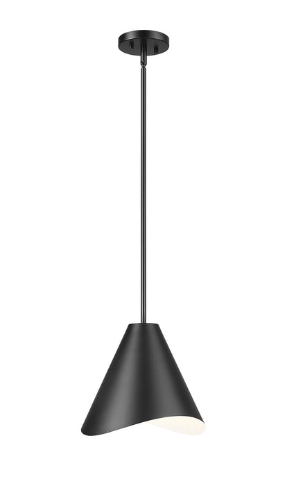 Z-Lite 1952P12-MB One Light Pendant, Matte Black