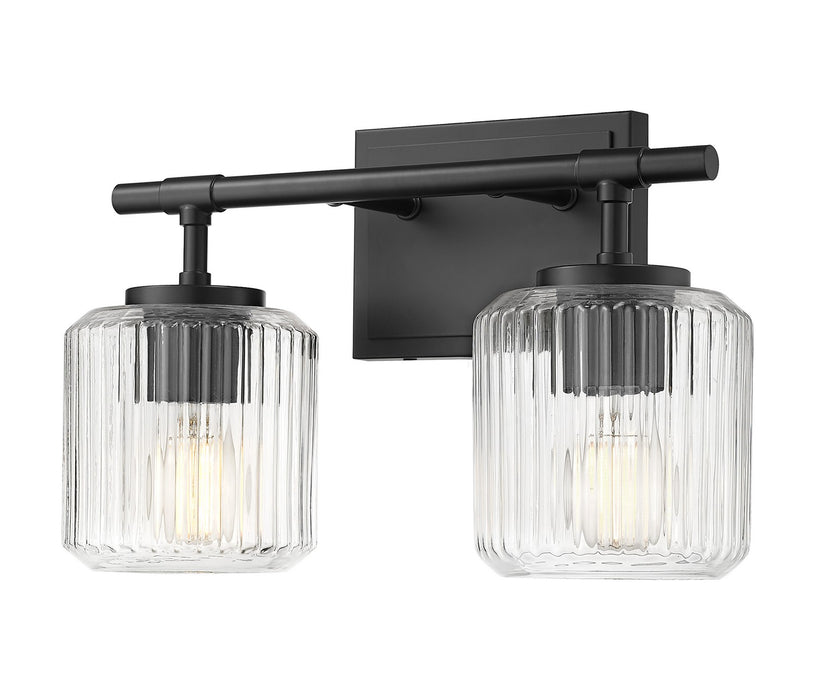 Z-Lite 7515-2V-MB Two Light Vanity, Matte Black
