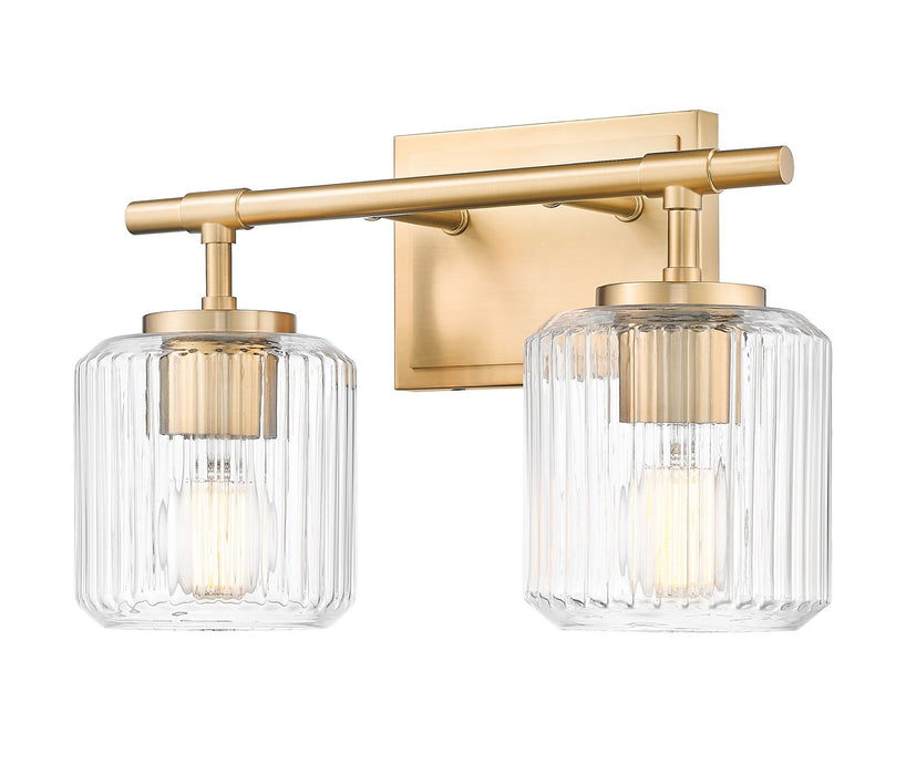 Z-Lite 7515-2V-MGLD Two Light Vanity, Modern Gold