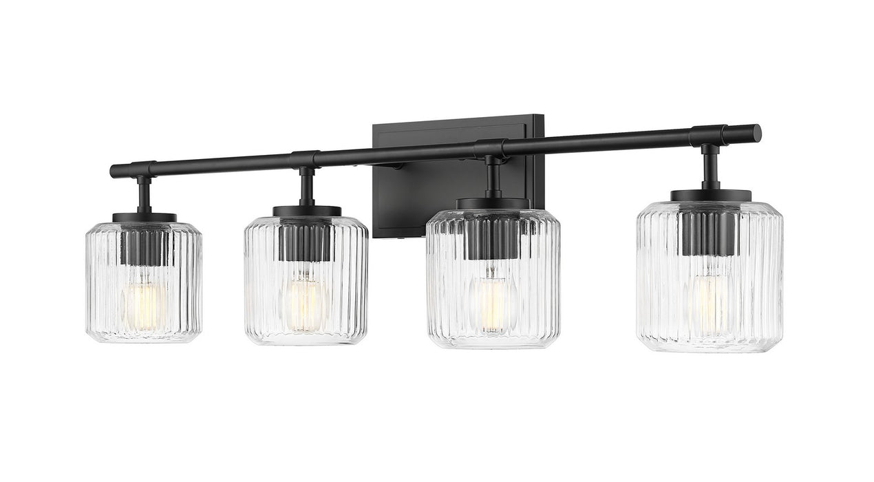 Z-Lite 7515-4V-MB Four Light Vanity, Matte Black