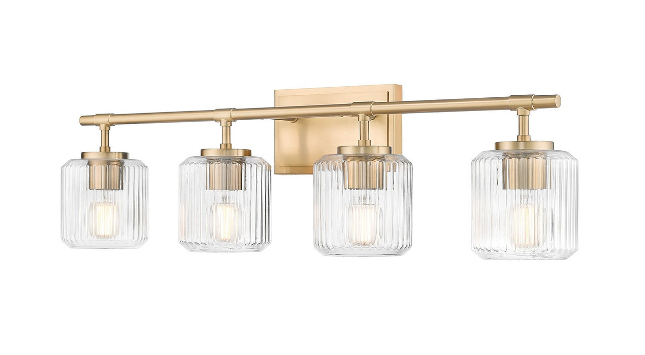 Z-Lite 7515-4V-MGLD Four Light Vanity, Modern Gold
