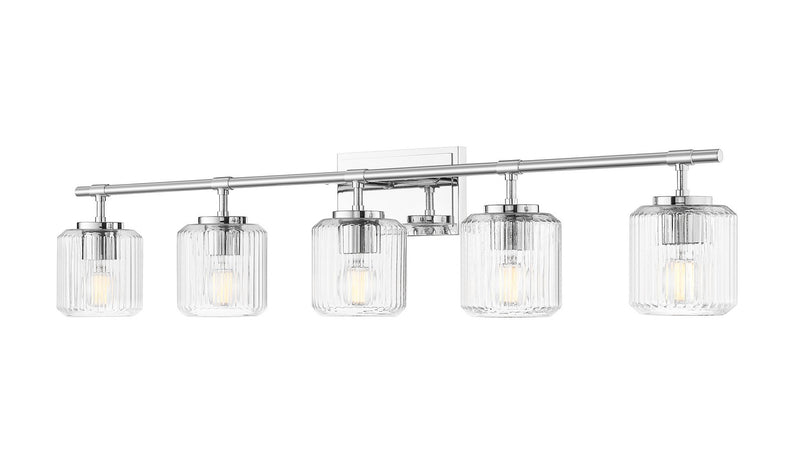 Z-Lite 7515-5V-CH Five Light Vanity, Chrome