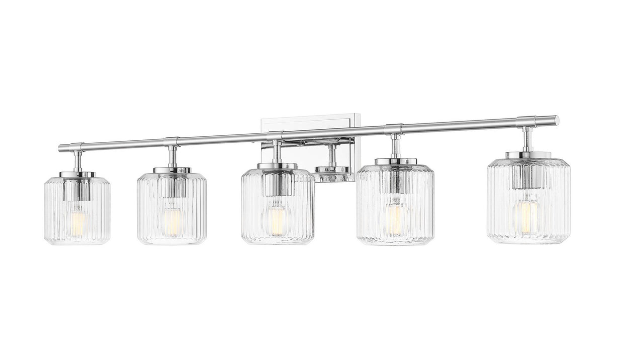 Z-Lite 7515-5V-CH Five Light Vanity, Chrome