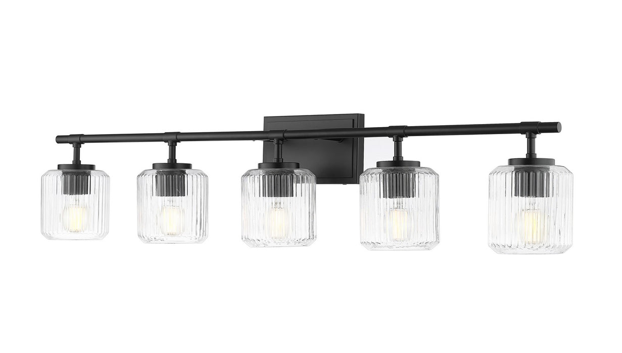 Z-Lite 7515-5V-MB Five Light Vanity, Matte Black