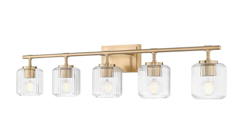 Z-Lite 7515-5V-MGLD Five Light Vanity, Modern Gold