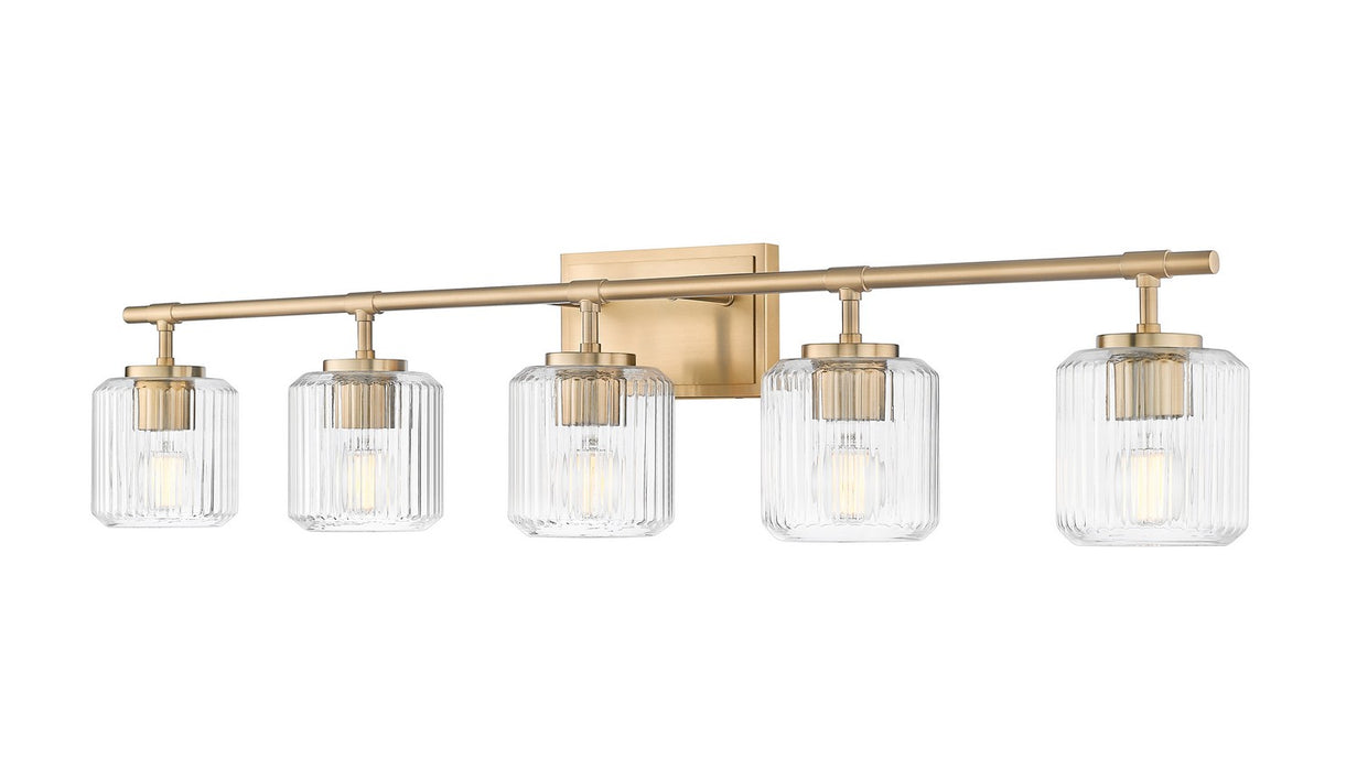 Z-Lite 7515-5V-MGLD Five Light Vanity, Modern Gold