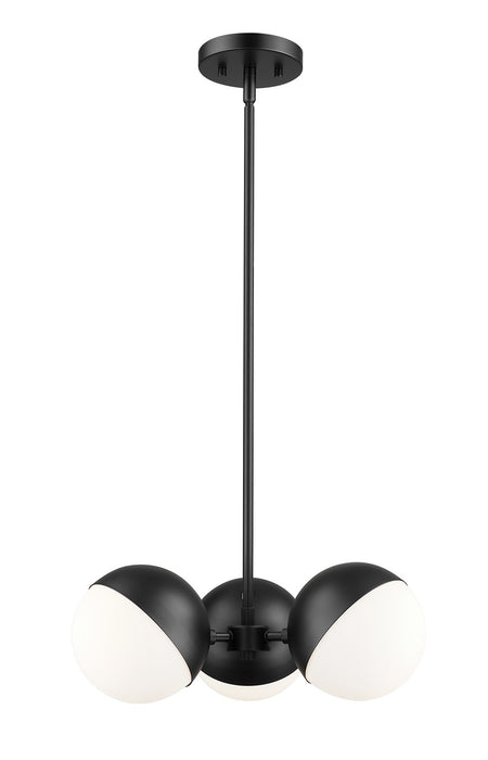 Z-Lite 7517-3MB Three Light Chandelier, Matte Black