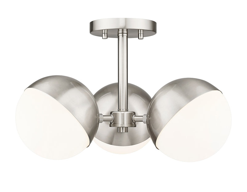 Z-Lite 7517-3SF-BN Three Light Semi Flush Mount, Brushed Nickel