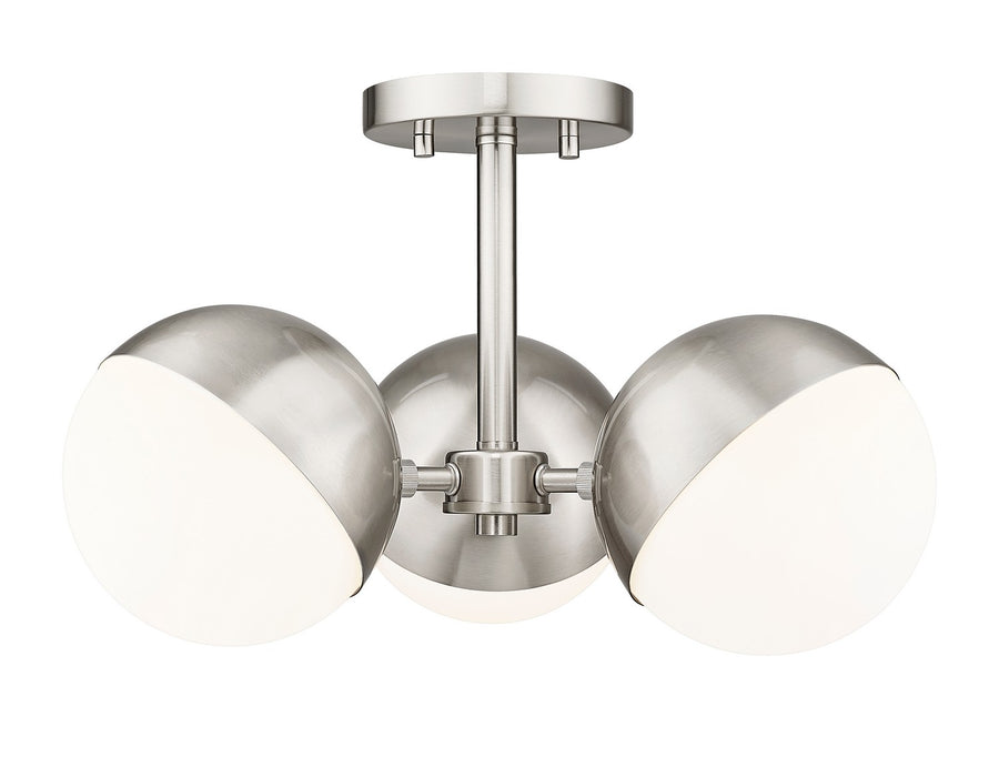 Z-Lite 7517-3SF-BN Three Light Semi Flush Mount, Brushed Nickel