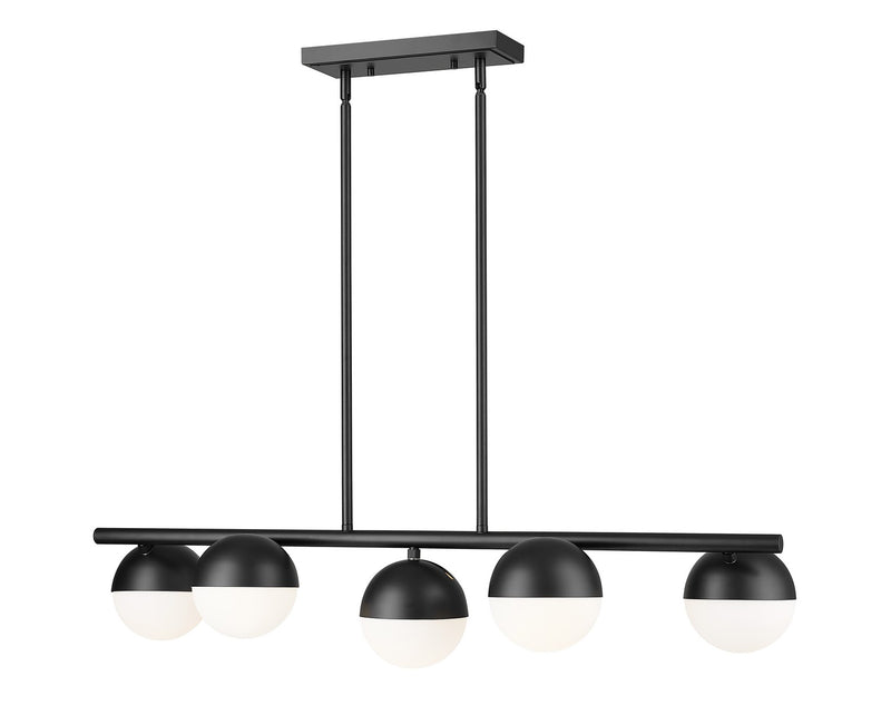 Z-Lite 7517-5L-MB Five Light Linear Chandelier, Matte Black
