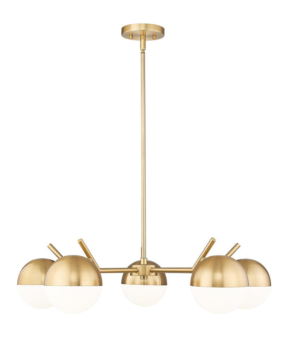 Z-Lite 7517-5MGLD Five Light Chandelier, Modern Gold
