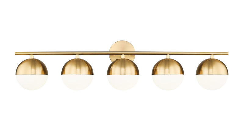 Z-Lite 7517-5V-MGLD Five Light Vanity, Modern Gold