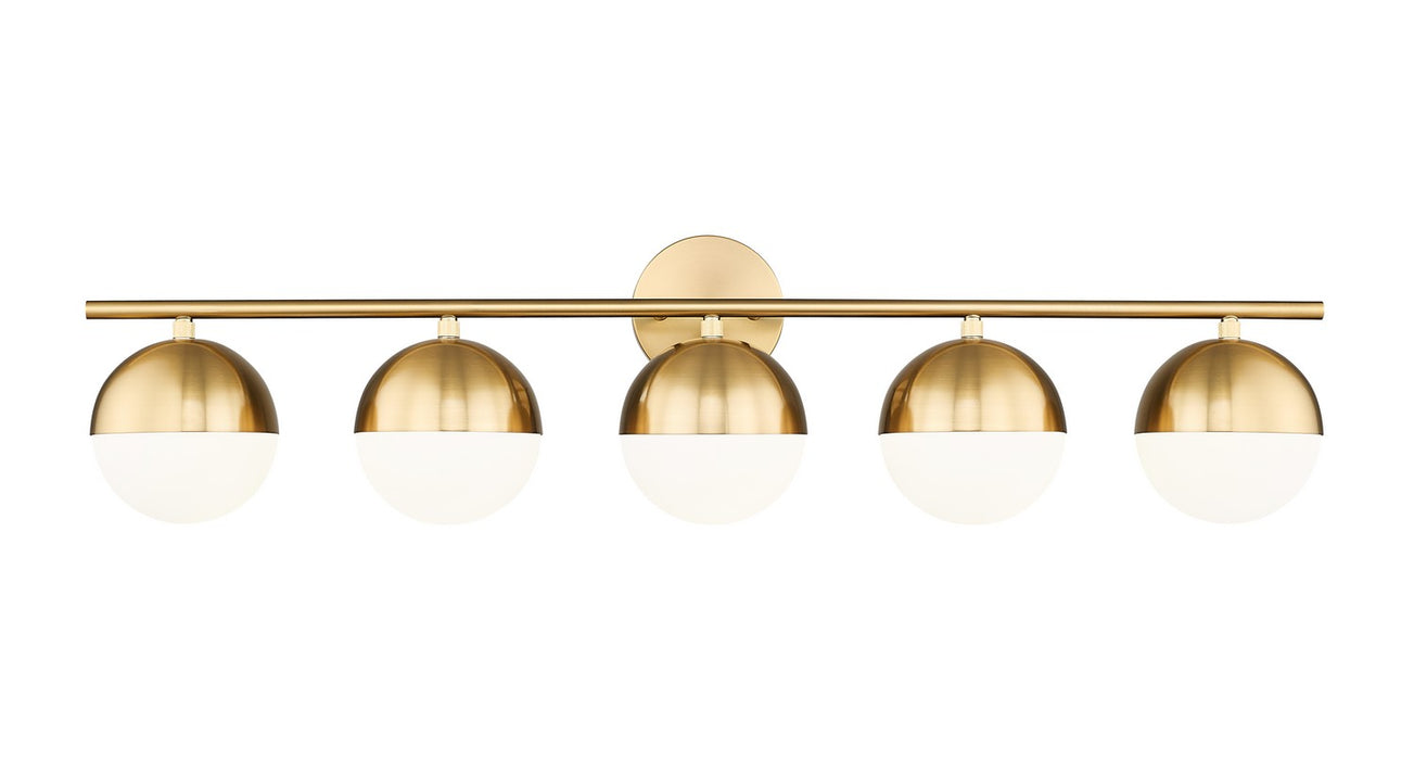 Z-Lite 7517-5V-MGLD Five Light Vanity, Modern Gold