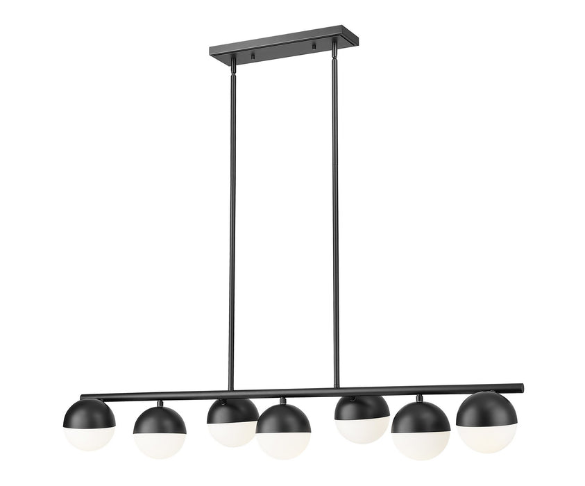 Z-Lite 7517-7L-MB Seven Light Linear Chandelier, Matte Black