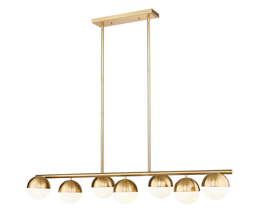 Z-Lite 7517-7L-MGLD Seven Light Linear Chandelier, Modern Gold