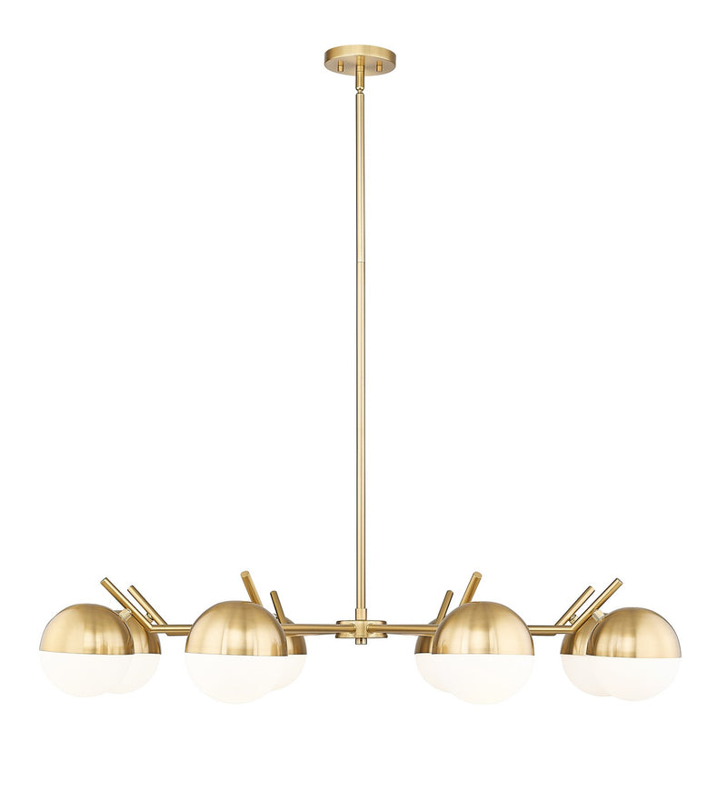 Z-Lite 7517-8MGLD Eight Light Chandelier, Modern Gold