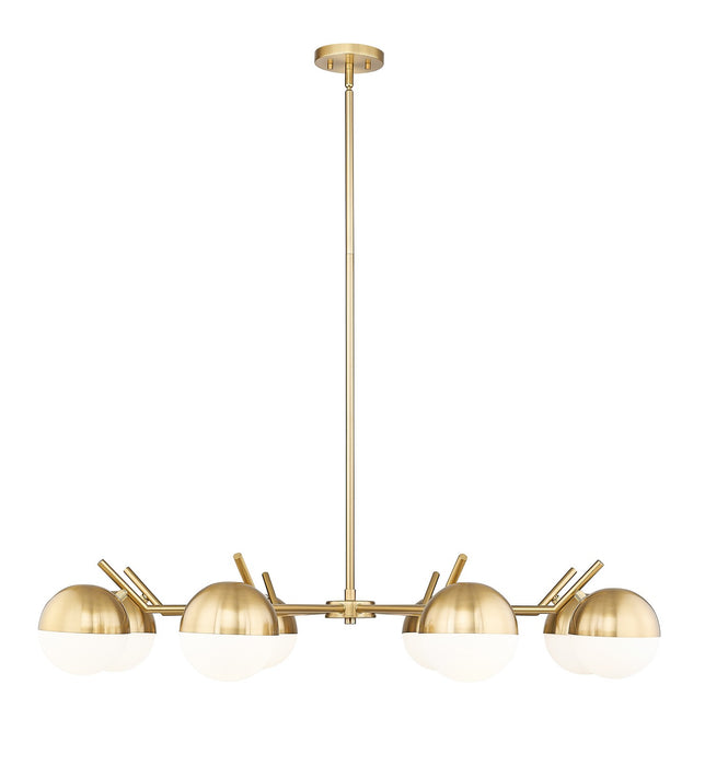 Z-Lite 7517-8MGLD Eight Light Chandelier, Modern Gold