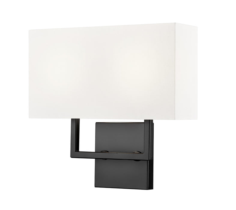 Z-Lite 815-2S-MB Two Light Wall Sconce, Matte Black