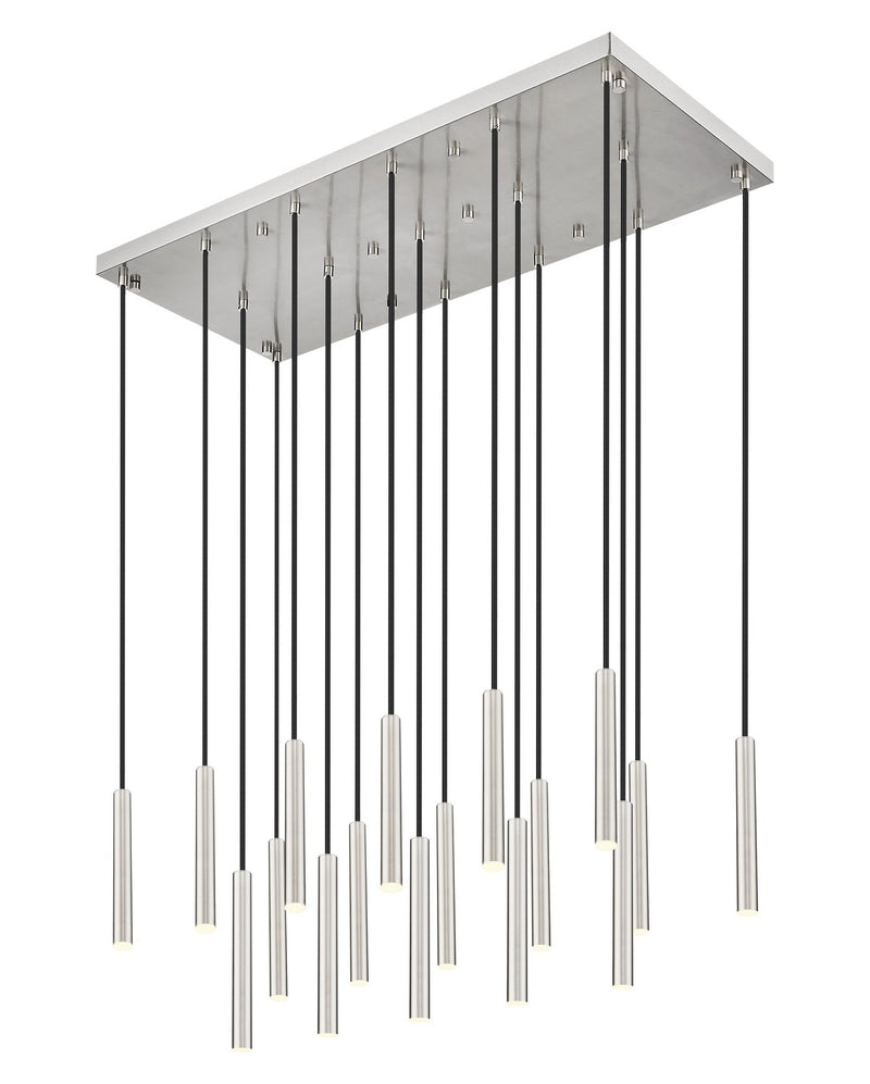 Z-Lite 919MP12-17L-BN-LED LED Linear Chandelier, Brushed Nickel