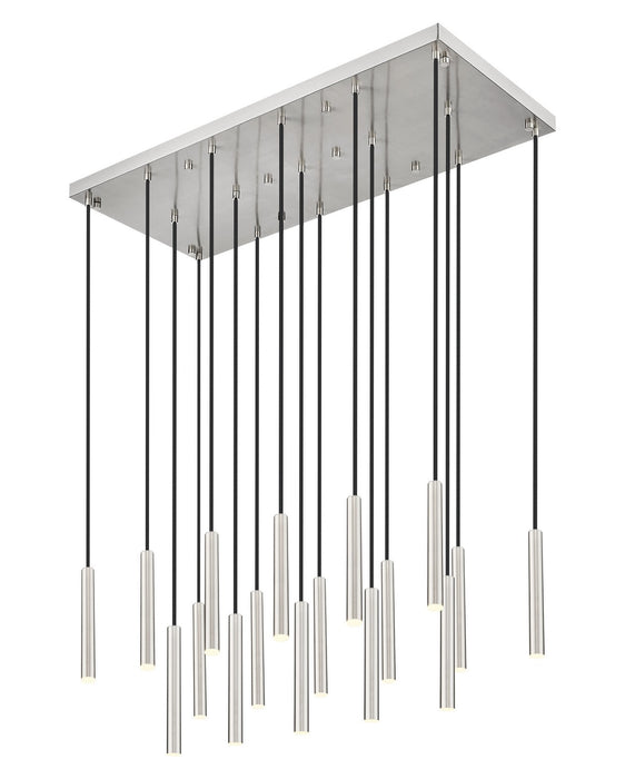 Z-Lite 919MP12-17L-BN-LED LED Linear Chandelier, Brushed Nickel