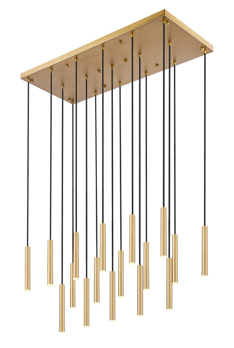 Z-Lite 919MP12-17L-MGLD-LED LED Linear Chandelier, Modern Gold