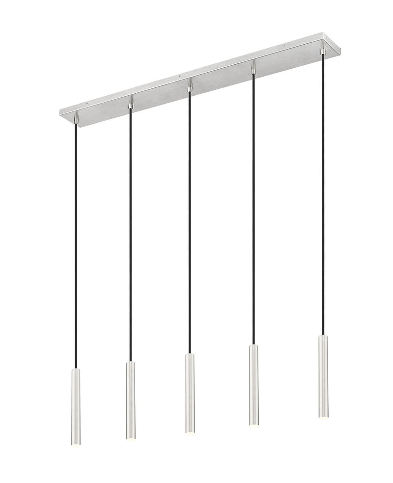 Z-Lite 919MP12-5L-BN-LED LED Linear Chandelier, Brushed Nickel