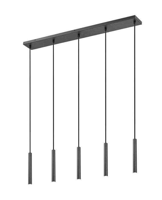 Z-Lite 919MP12-5L-MB-LED LED Linear Chandelier, Matte Black