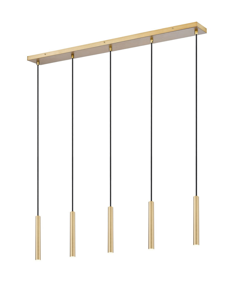 Z-Lite 919MP12-5L-MGLD-LED LED Linear Chandelier, Modern Gold