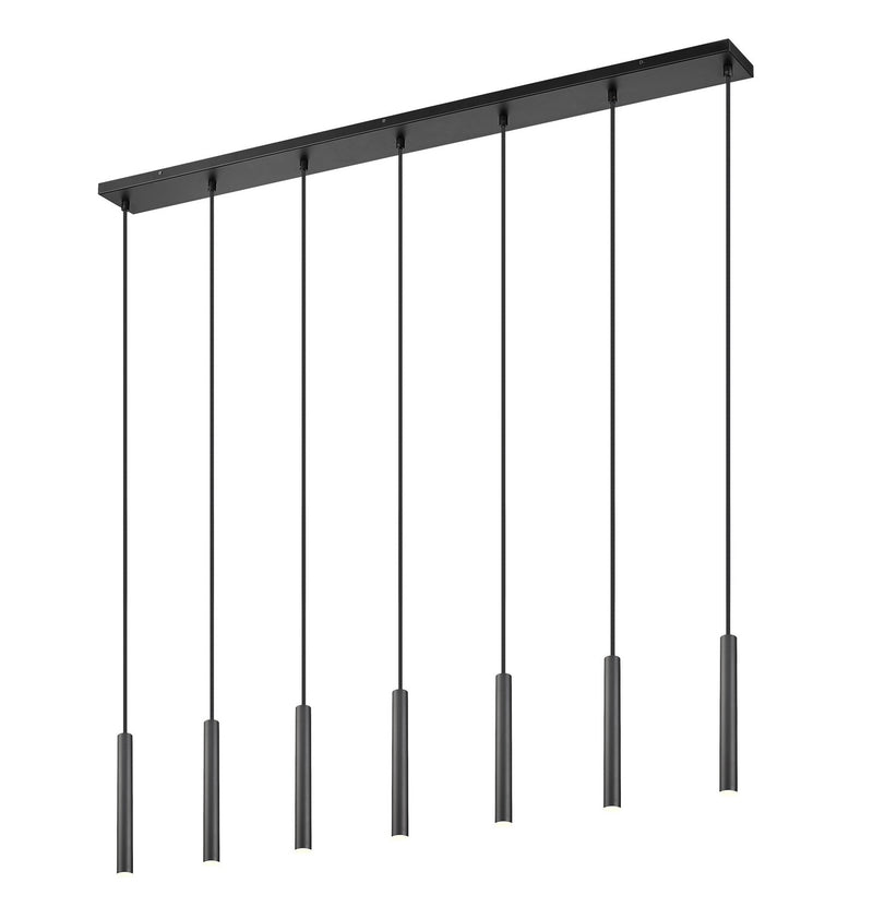 Z-Lite 919MP12-7L-MB-LED LED Linear Chandelier, Matte Black