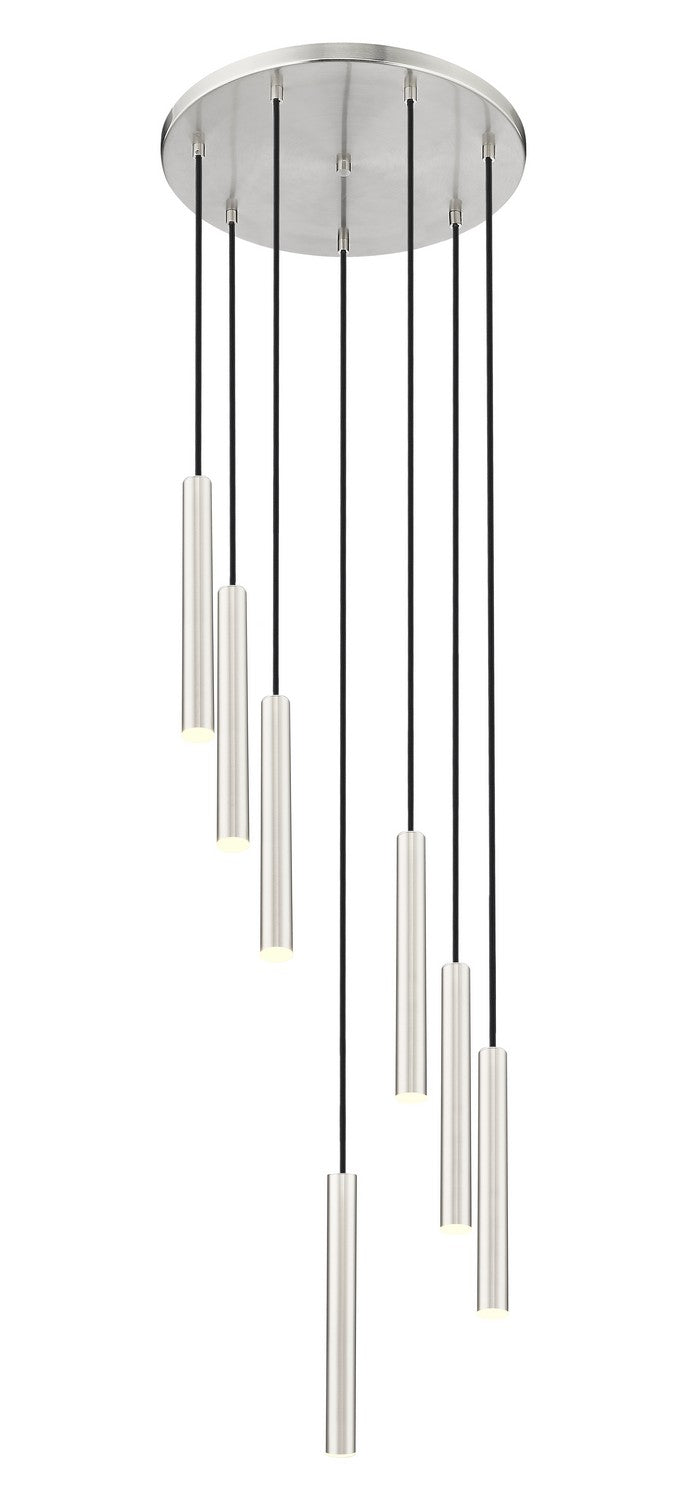 Z-Lite 919MP12-7R-BN-LED LED Chandelier, Brushed Nickel