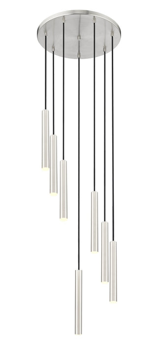 Z-Lite 919MP12-7R-BN-LED LED Chandelier, Brushed Nickel