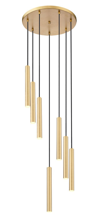 Z-Lite 919MP12-7R-MGLD-LED LED Chandelier, Modern Gold