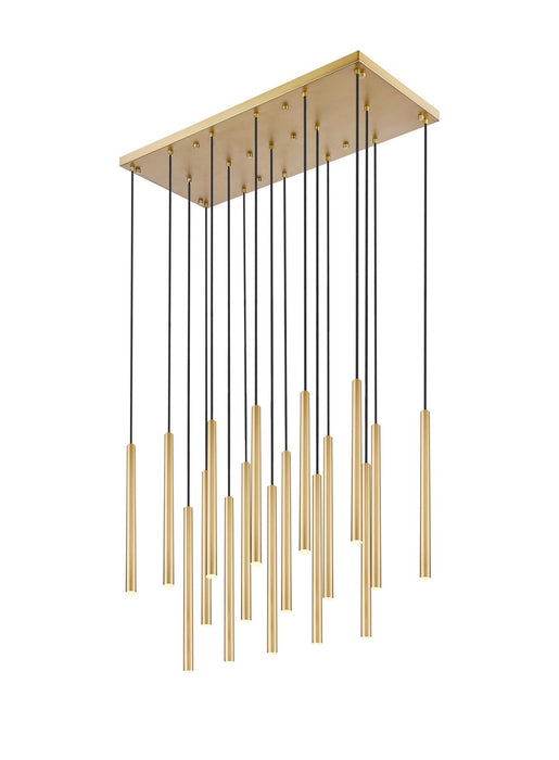 Z-Lite 919MP24-17L-MGLD-LED LED Linear Chandelier, Modern Gold