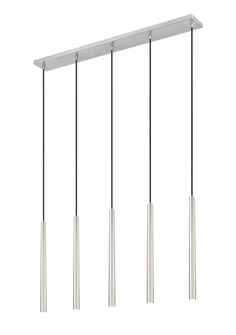 Z-Lite 919MP24-5L-BN-LED LED Linear Chandelier, Brushed Nickel