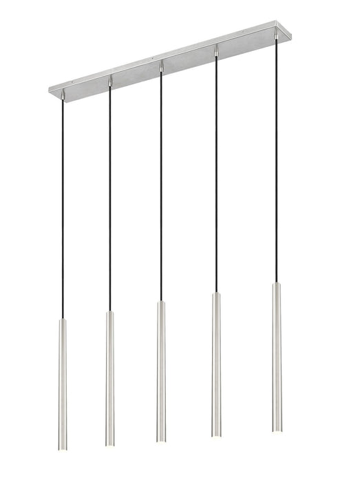 Z-Lite 919MP24-5L-BN-LED LED Linear Chandelier, Brushed Nickel