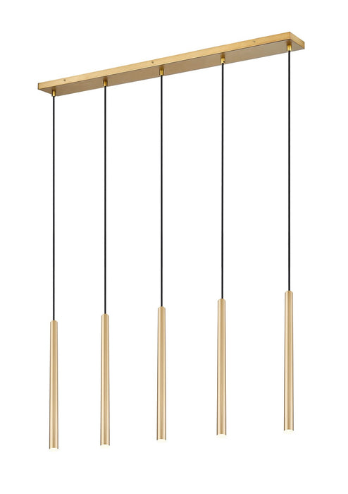 Z-Lite 919MP24-5L-MGLD-LED LED Linear Chandelier, Modern Gold