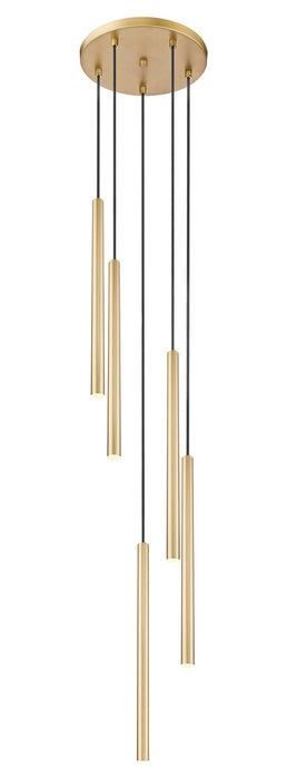 Z-Lite 919MP24-5R-MGLD-LED LED Chandelier, Modern Gold