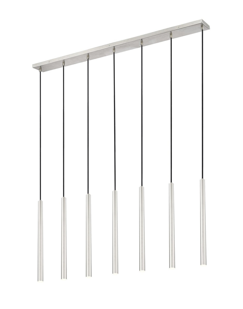 Z-Lite 919MP24-7L-BN-LED LED Linear Chandelier, Brushed Nickel