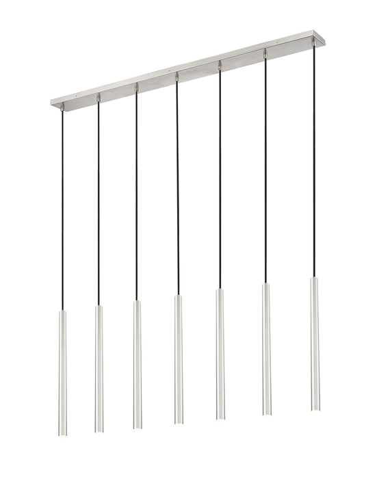 Z-Lite 919MP24-7L-BN-LED LED Linear Chandelier, Brushed Nickel