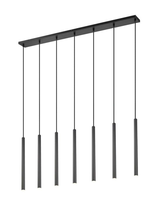 Z-Lite 919MP24-7L-MB-LED LED Linear Chandelier, Matte Black