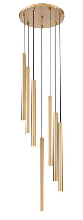 Z-Lite 919MP24-7R-MGLD-LED LED Chandelier, Modern Gold