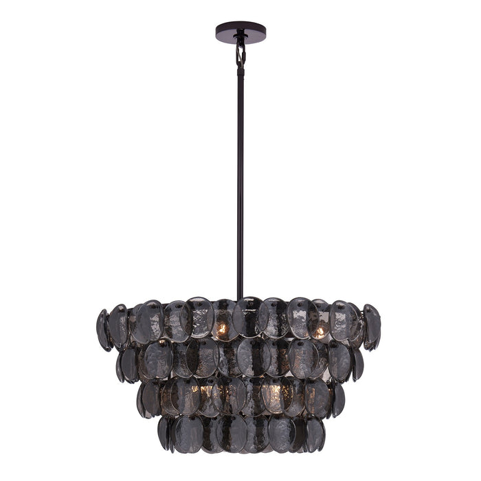 Kalco 524655BN Eight Light Pendant, Black Nickel