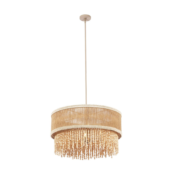 Kalco 524855JT Six Light Pendant, Jute
